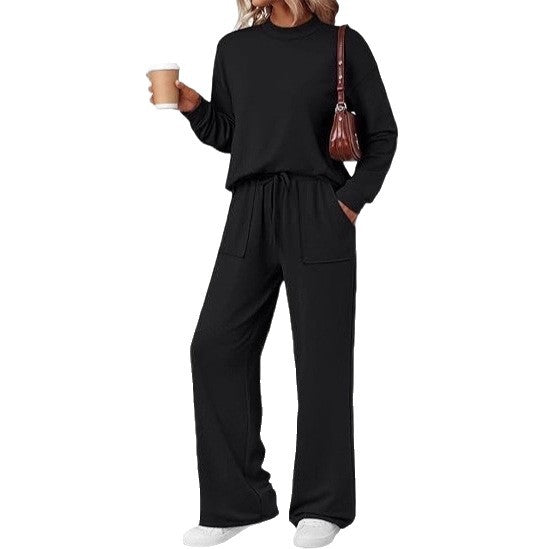 Damen Bequemes Freizeitanzug mit weiten Hosen Echo Archiv