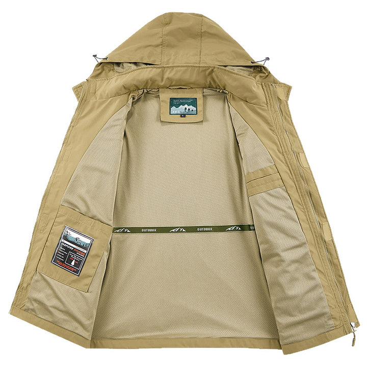 Herren Field‑Utility‑Outdoorjacke mit Kapuze, Multifach‑Taschen und Mesh‑Innenfutter Echo Archiv