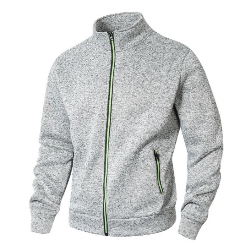 Herren Fleecejacke mit hohem Kragen und Reißverschluss Echoarchiv