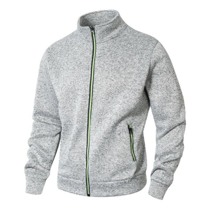 Herren Fleecejacke mit hohem Kragen und Reißverschluss Echoarchiv