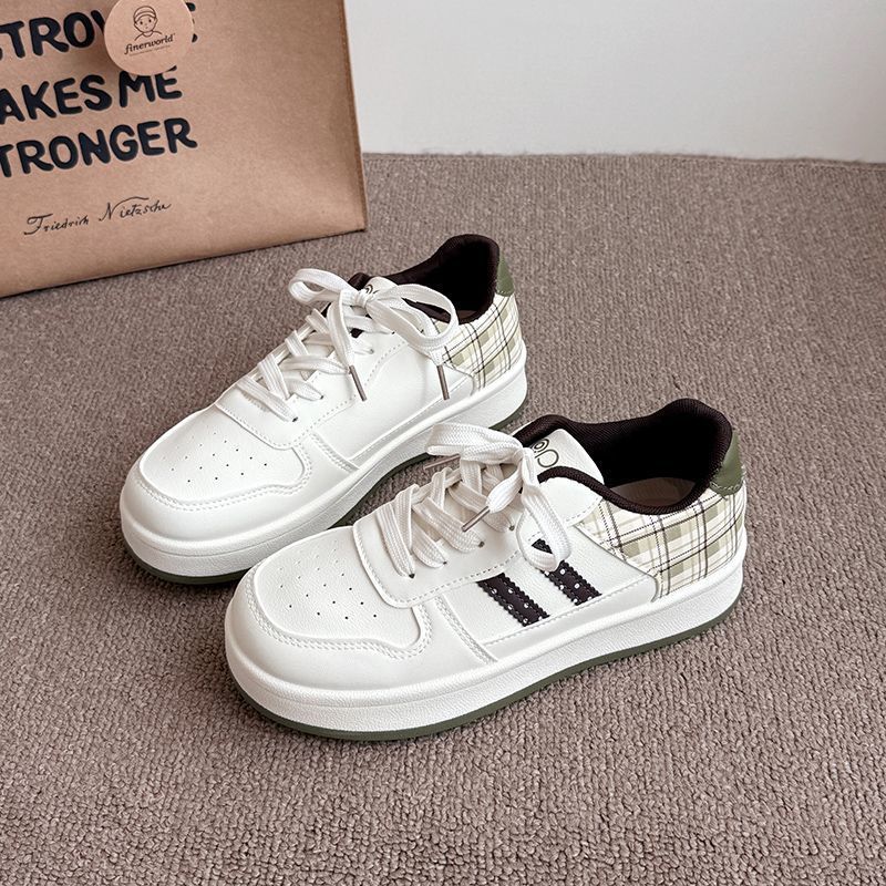 Damen modische Sneakers mit kariertem Einsätzen und gepolsterter Sohle Echo Archiv