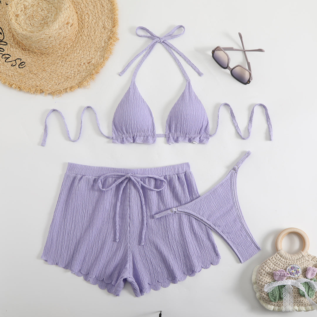 Damen Triangel-Bikini mit Shorts und herausnehmbarem Innenfutter Echo Archiv