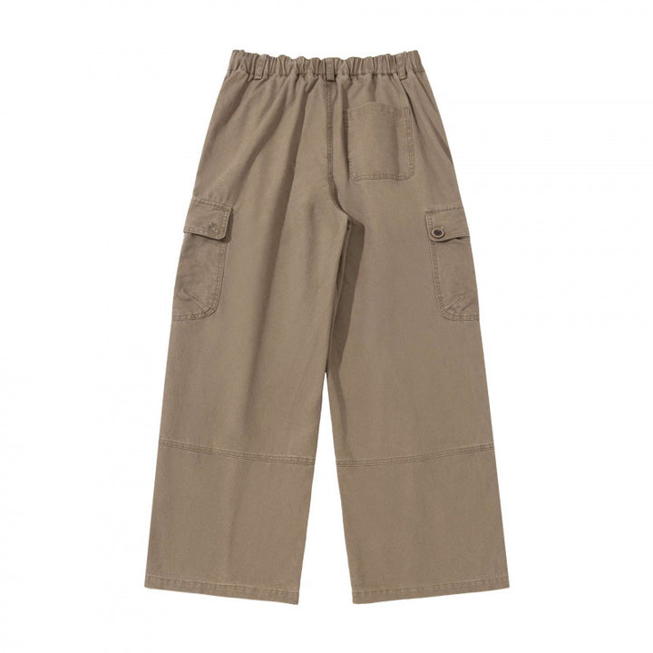 Damen Weite Cargo-Hose mit hohem Bund, großen Klappentaschen und Culotte-Silhouette Echo Archiv