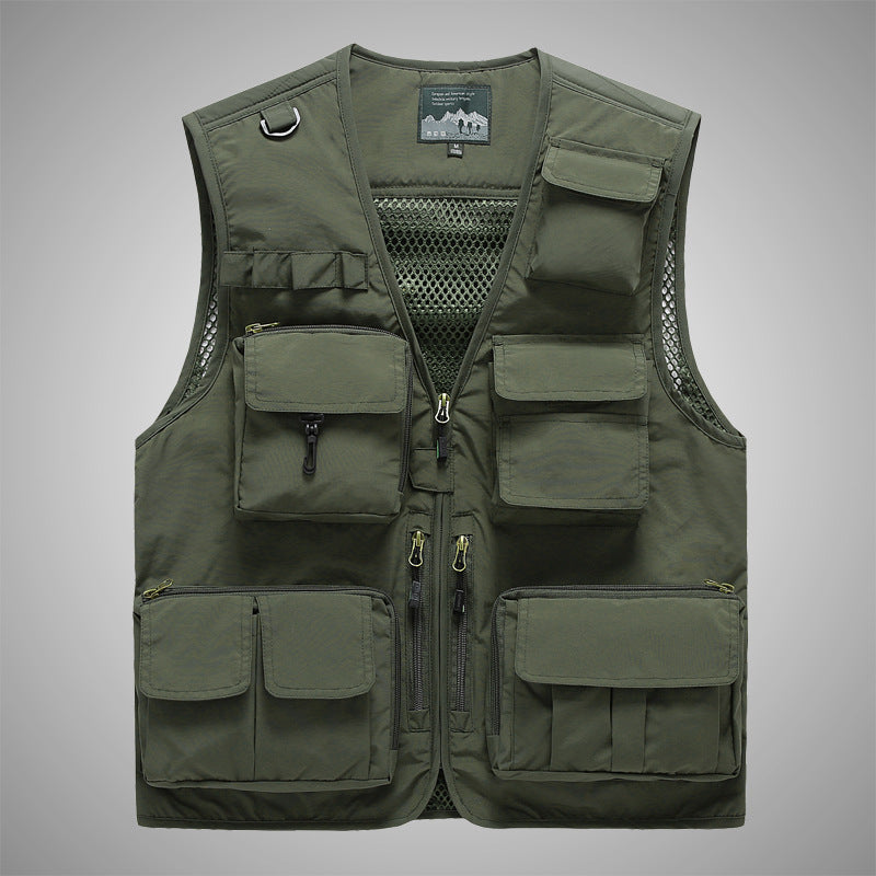 Unisex Multifunktionale Utility‑Weste mit Mesh‑Rücken und vielfachen Taschen Echo Archiv
