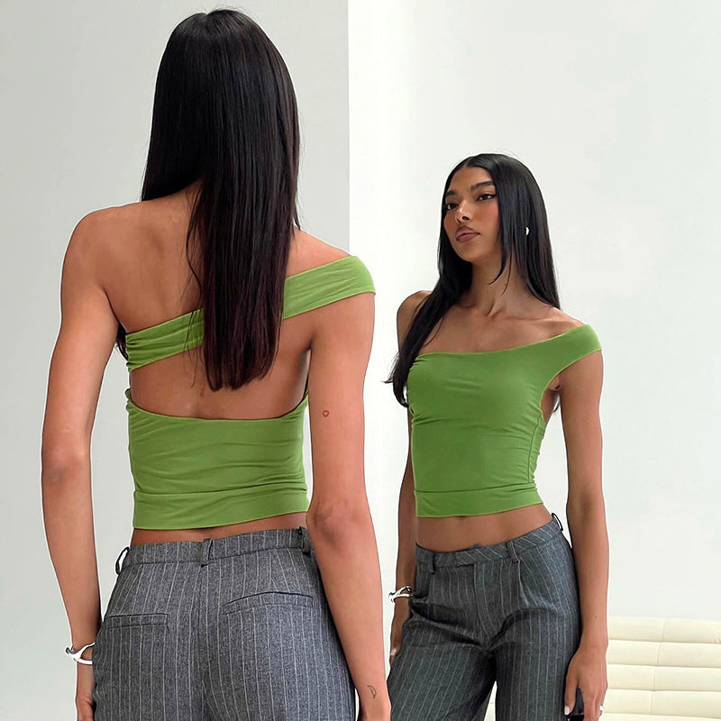 Damen trendiges Neckholder-Top mit elegantem V-Ausschnitt und figurschmeichelndem Schnitt Echo Archiv