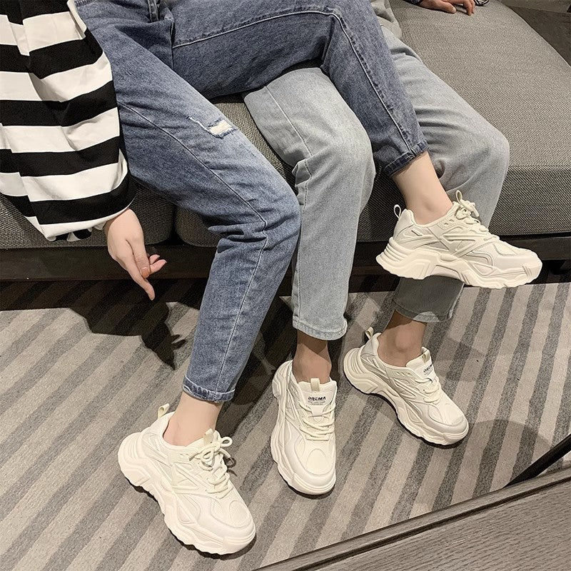 Unisex auffällige Chunky-Sneaker mit atmungsaktivem Mesh-Obermaterial, gepolsterter Fersenkammer und profiliertem Plateau-Absatz – Norré