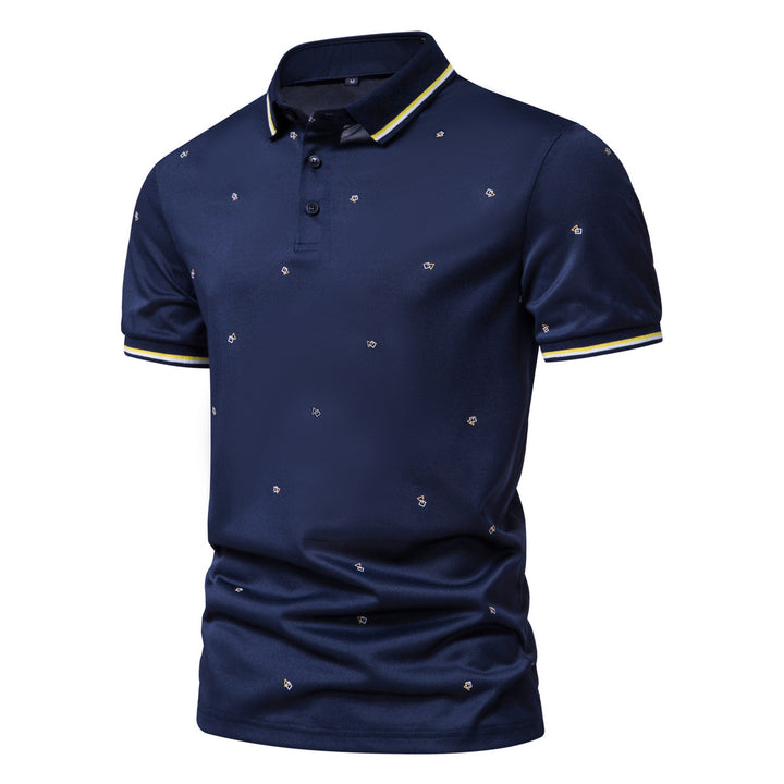 Herren Poloshirt mit modischem Muster und atmungsaktiven Eigenschaften Echoarchiv