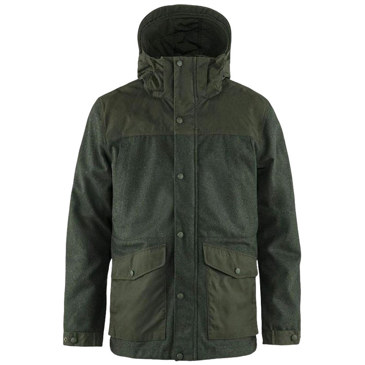 Herren funktionale Winterjacke mit abnehmbarem Kapuzenkragen und großen Taschen Echoarchiv