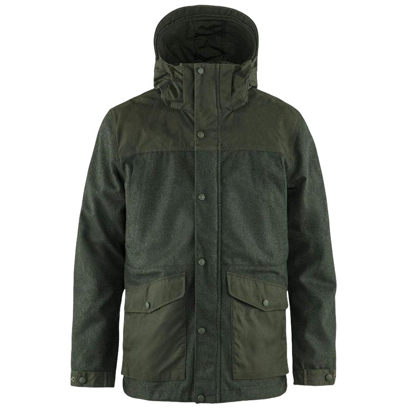 Herren funktionale Parkajacke mit abnehmbarer Kapuze Echoarchiv
