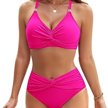 Damen Hochgeschnittener Bikini mit elegantem Wickeldetail Echo Archiv