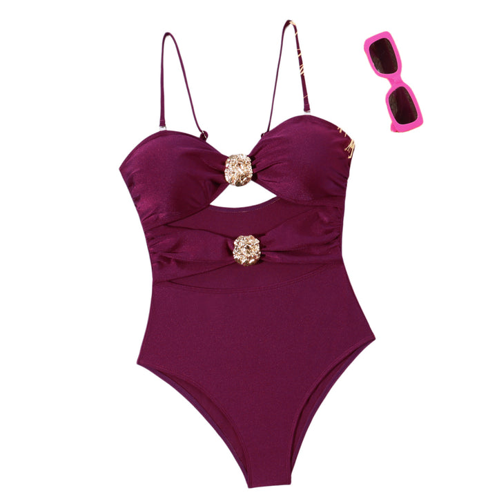 Damen Einteiliger Badeanzug mit raffinierten Schnürdetails Echo Archiv