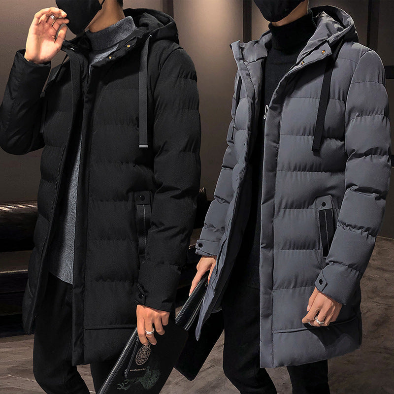 Herren lange Isolierte Pufferjacke mit Kapuze Echoarchiv