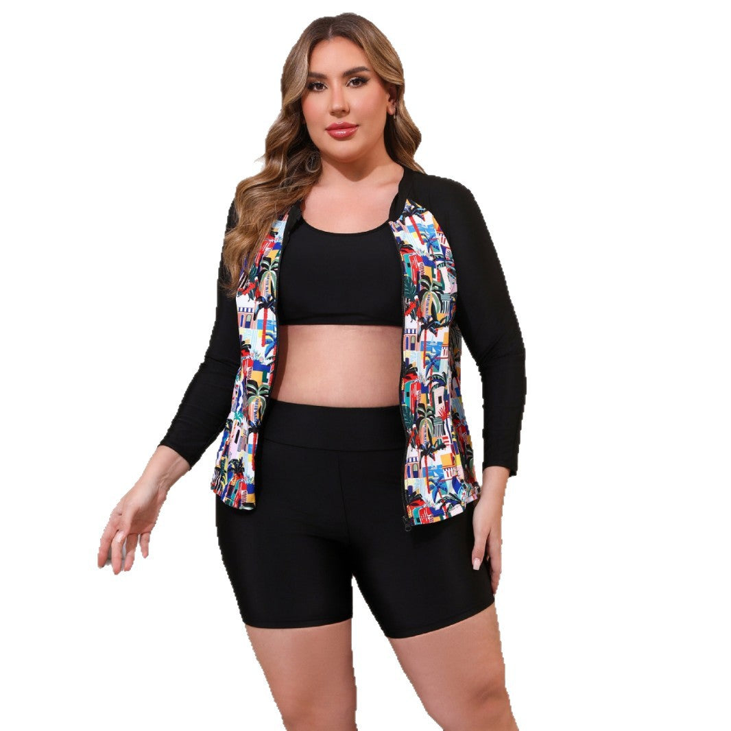 Damen Sportliches Bikini-Set mit farbenfrohem Überwurf Echo Archiv
