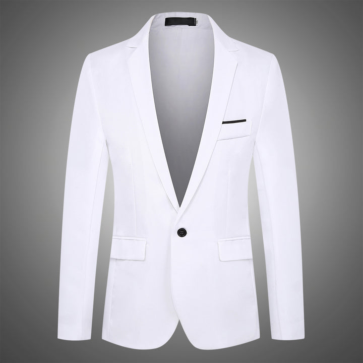Herren nan tailliertes Satin-Sakko mit schmaler Silhouette, Notch-Revers und dekorativer Brustpaspel Echo Archiv