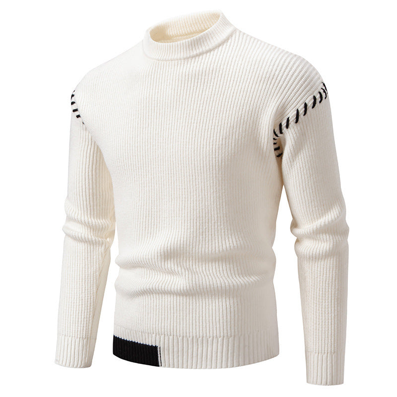 Herren modischer Strickpullover mit einzigartigem Design und hohem Kragen Echoarchiv