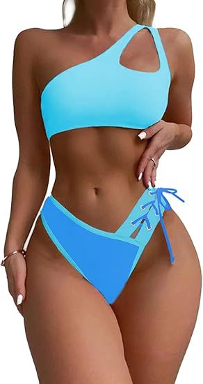 Damen Einseitiger Bikini mit trendigem Schnitt Echo Archiv