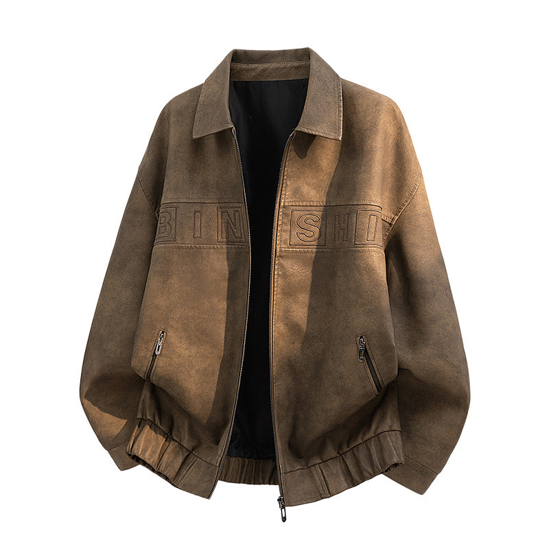 Herren Modische Bikerjacke im Vintage-Look Echo Archiv