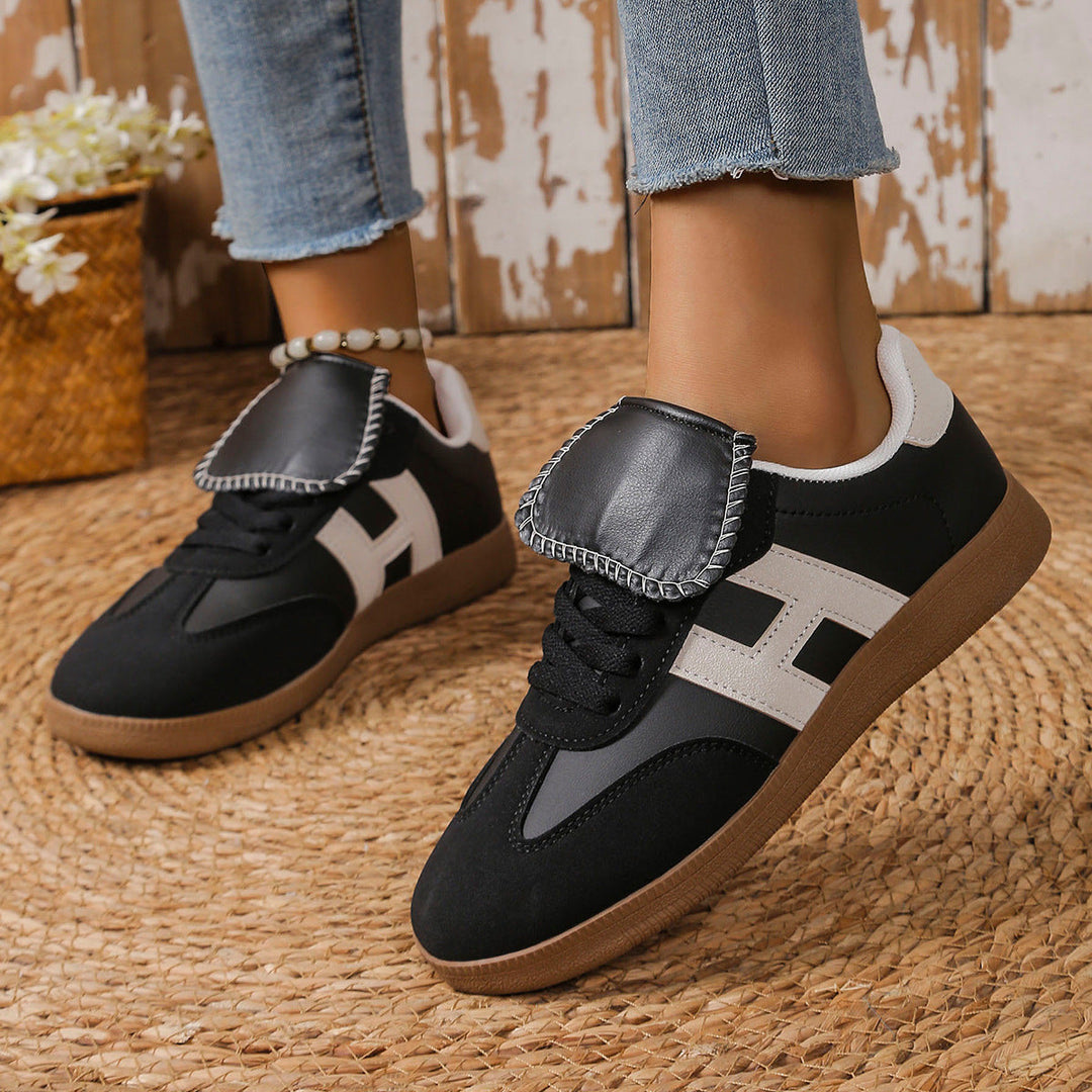 Damen Modische Sneakers mit eleganter Klappenakzent und rutschfester Sohle Echo Archiv