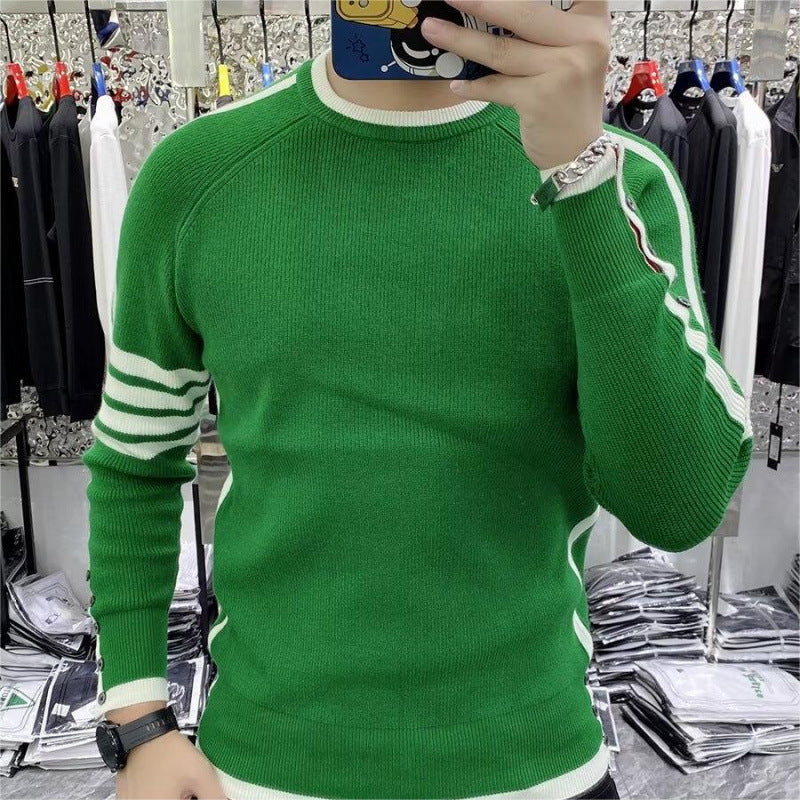 Herren modischer Strickpullover mit strukturiertem Design und sportlichen Akzenten Echoarchiv