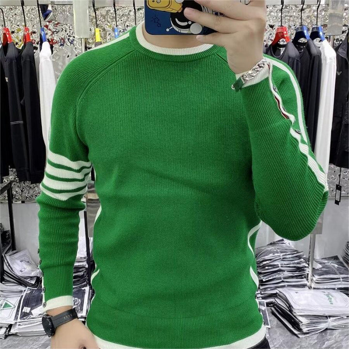 Herren modischer Strickpullover mit strukturiertem Design und sportlichen Akzenten Echoarchiv