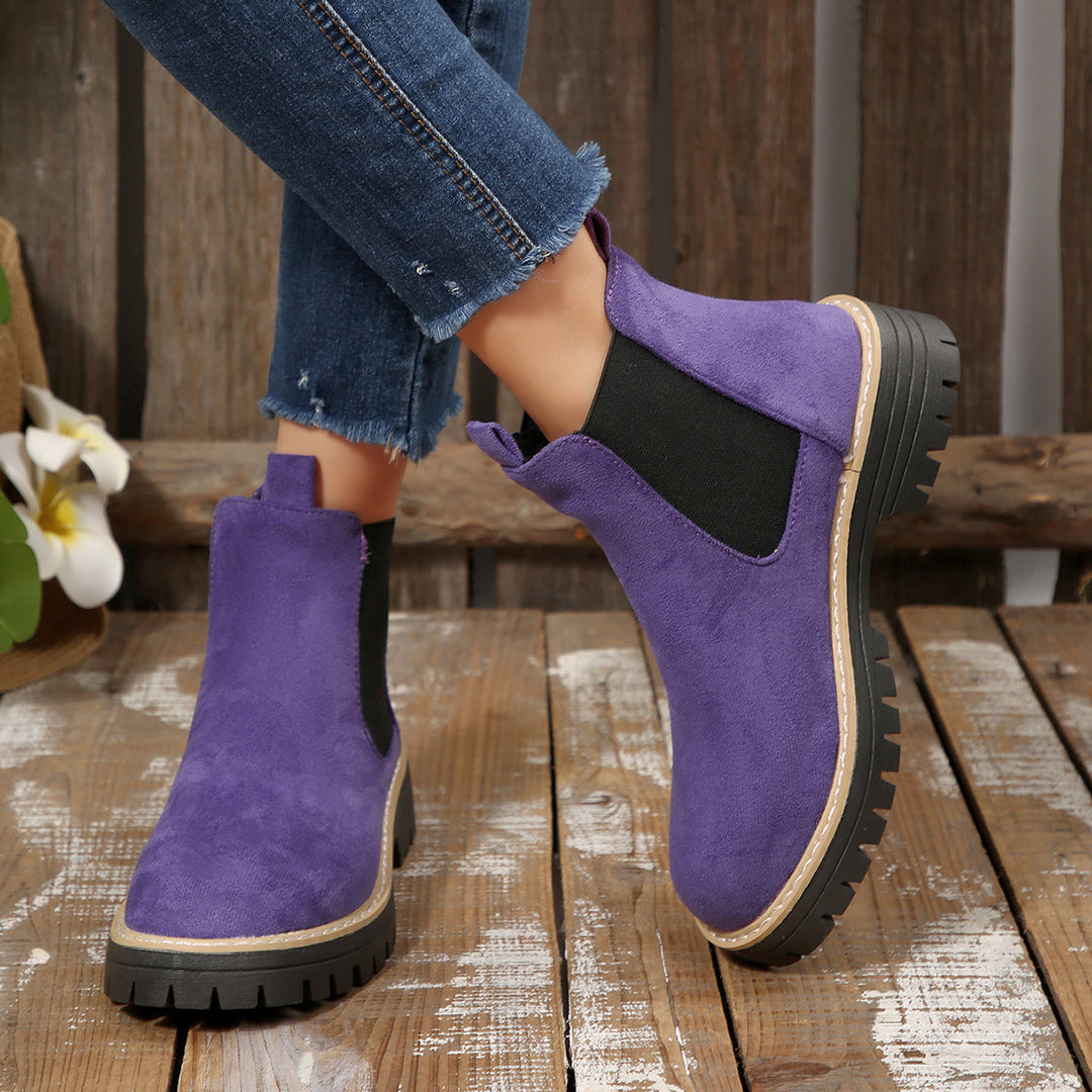 Damen nan Chelsea-Boots mit profilierter Traktorsohle und elastischen Seiteneinsätzen Echo Archiv