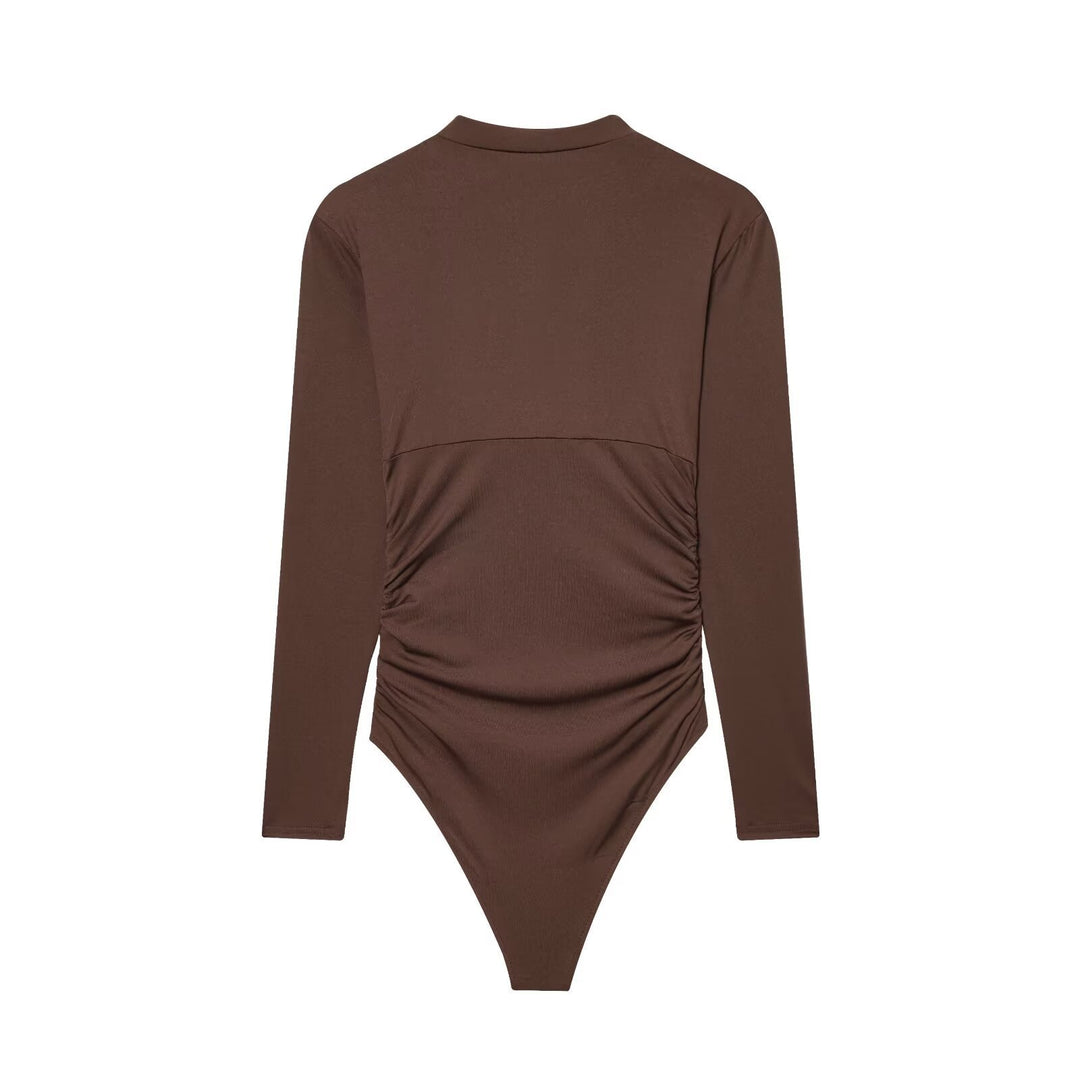 Damen Body mit elegantem V-Ausschnitt und dezenter Raffungsdetail Echo Archiv