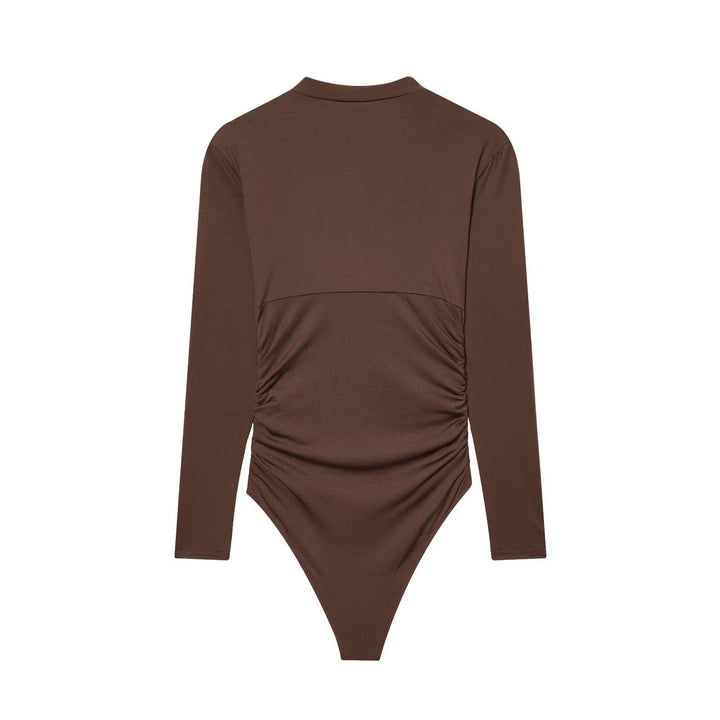 Damen Body mit elegantem V-Ausschnitt und dezenter Raffungsdetail Echo Archiv
