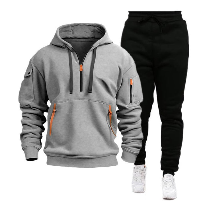 Damen Sportlicher Freizeitanzug mit innovativem Kapuzenpullover Echoarchiv