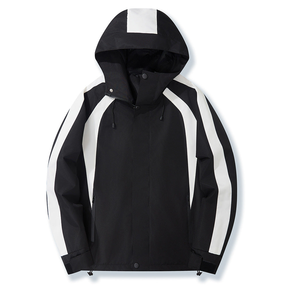 Herren wetterfeste Funktionsjacke mit verstellbarem Kapuzenkragen und Atmungsaktivität Echoarchiv