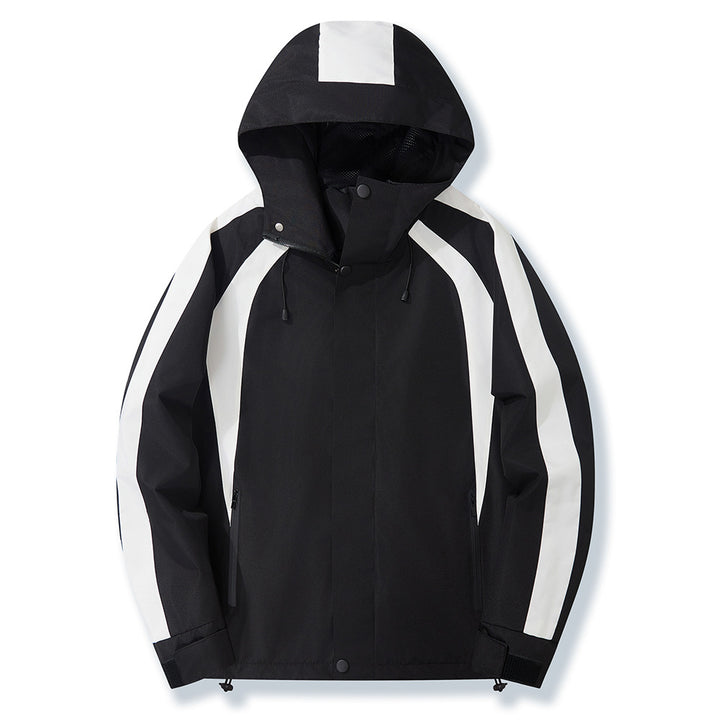 Herren wetterfeste Funktionsjacke mit verstellbarem Kapuzenkragen und Atmungsaktivität Echoarchiv