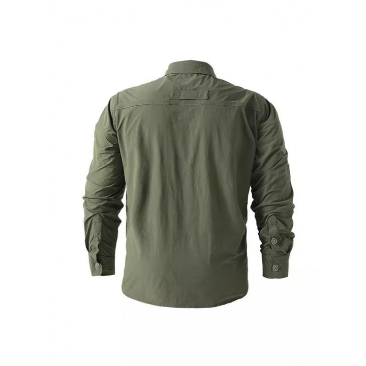 Herren Leichte Hemdenjacke im Utility‑Stil mit aufgesetzten Brustklappen und Knopfleiste Echo Archiv
