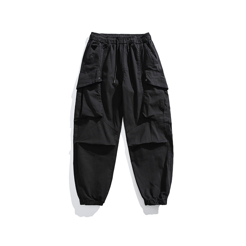 Herren Utility-Cargo-Hose mit elastischem Bund, Multifach-Taschen und Gummbündchen Echo Archiv