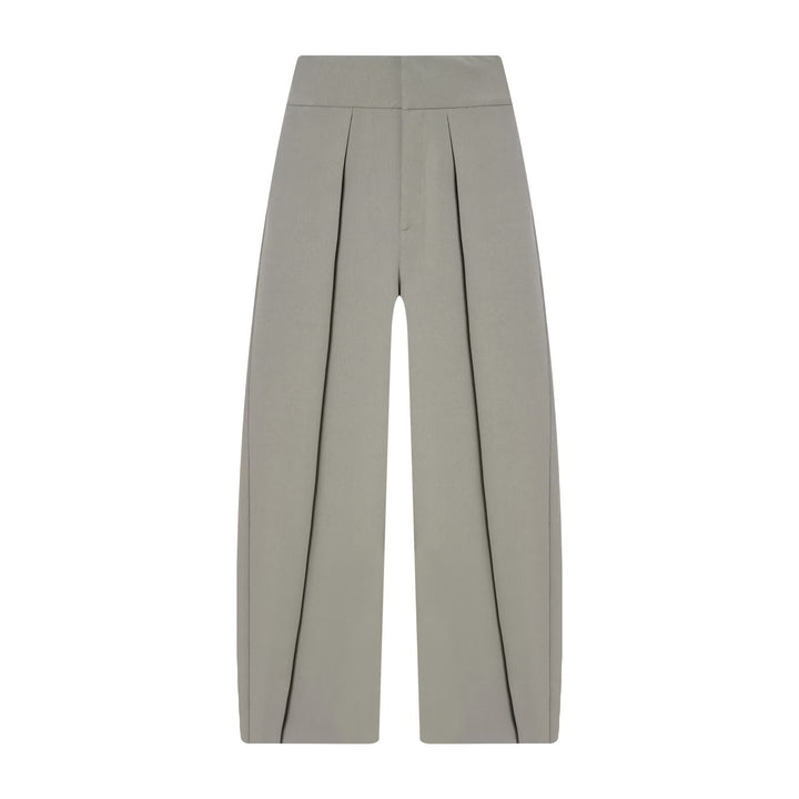 Damen Hochtaillierte Plissée-Hose mit weitem Bein und markanten Vorderfalten Echo Archiv