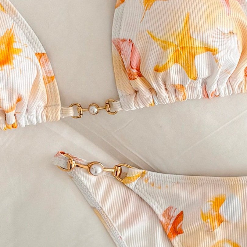 Damen Triangelbikini mit maritimen Mustern Echo Archiv