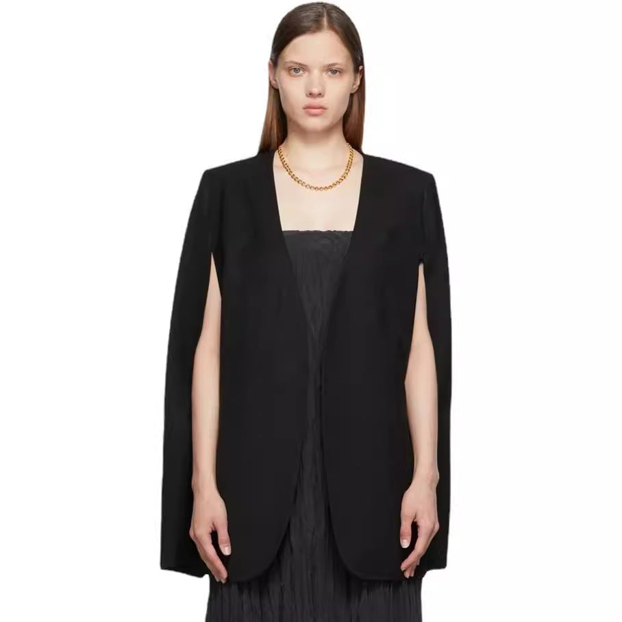 Damen Cape-Blazer mit offenem Fall und seitlichen Arm-Schlitzen Echoarchiv
