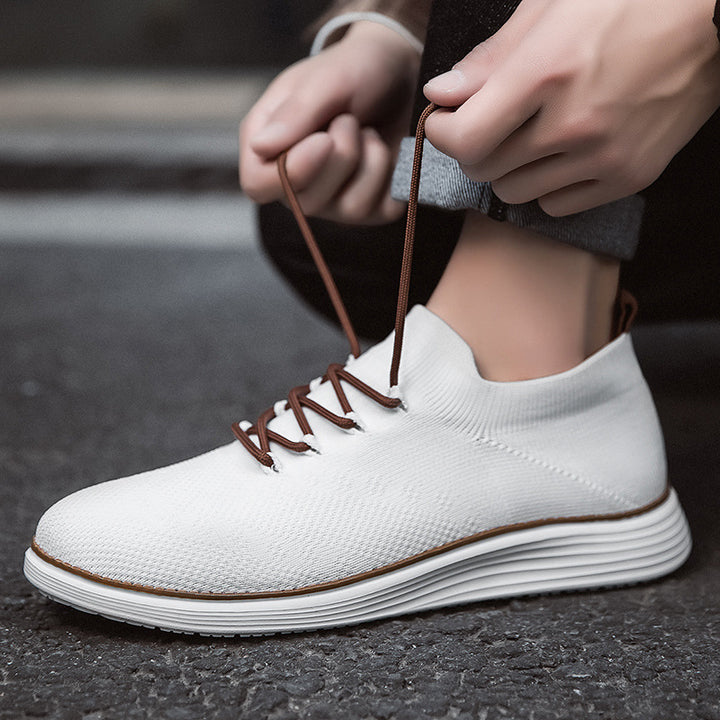 Herren nan elastischer Strick-Sneaker im Sockenschnitt mit gepolstertem Komfortfußbett, flexibler Leichtlaufsohle und dekorativer Schnürung Echo Archiv