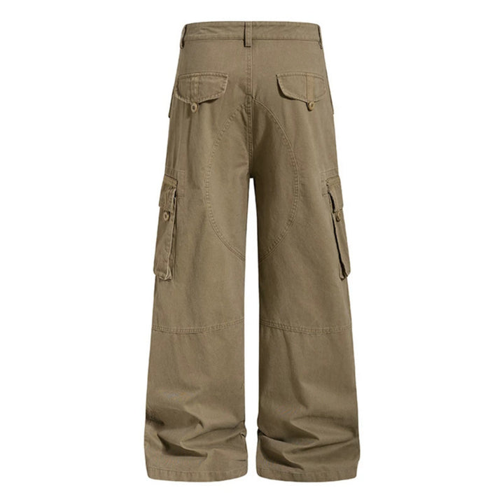 Damen Weite Cargo-Culottehose mit hoher Taille und Multi-Taschen Echoarchiv