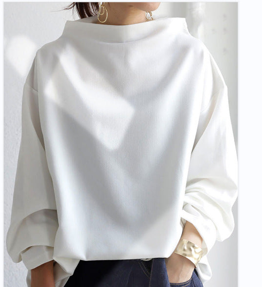 Damen oversized Pullover mit speziellem Kragen und lässigem Schnitt Echoarchiv