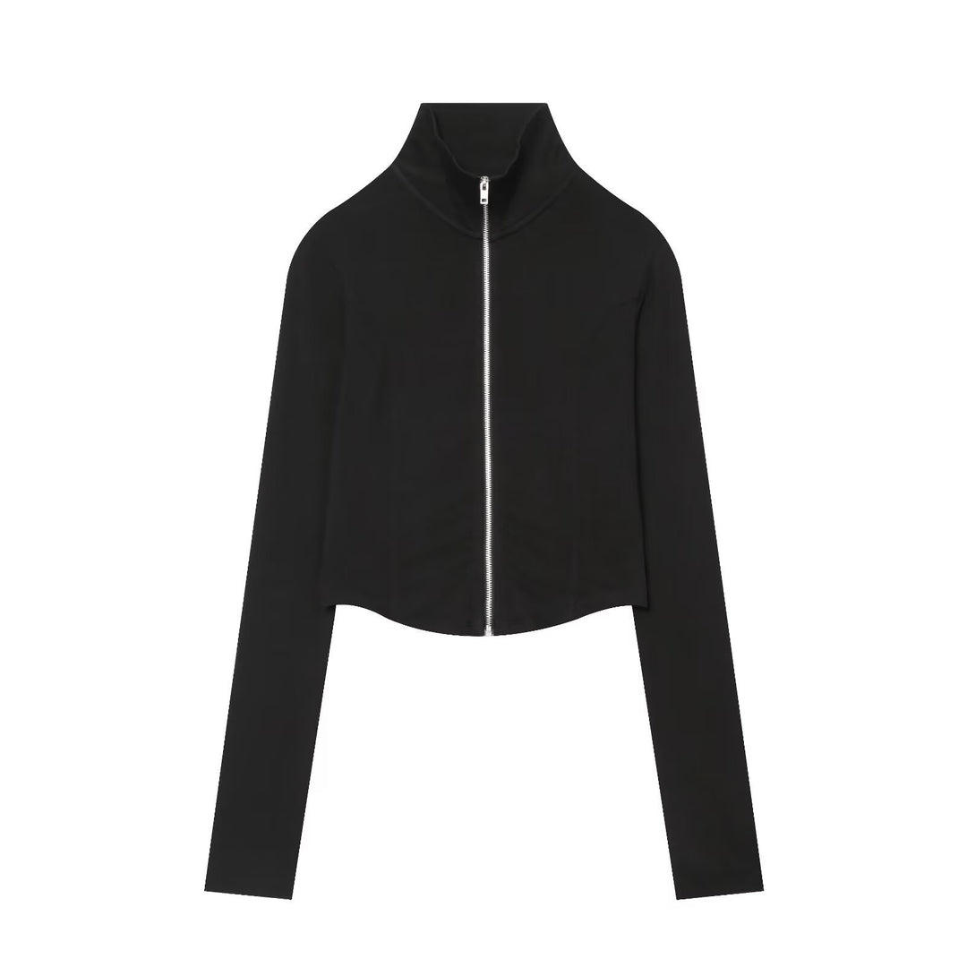Damen Kurz geschnittenes Zip-Up-Set aus Stretchjersey Echo Archiv