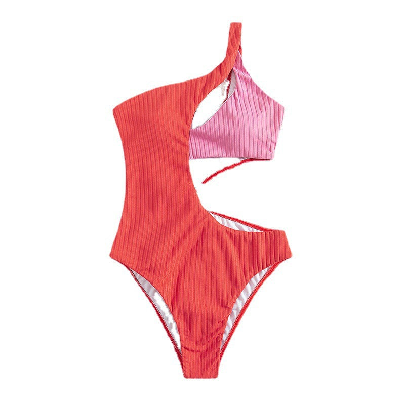 Damen Einteiler Badeanzug mit asymmetrischem Schnitt und modernen Cut-Outs Echo Archiv
