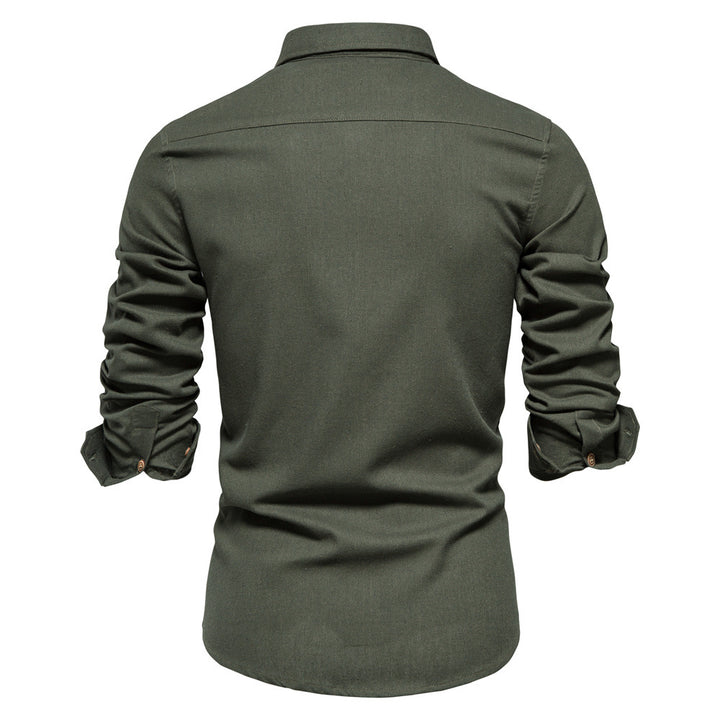Herren Button-Down Hemd aus robustem Baumwollmix mit praktischem Brusttasche Echoarchiv
