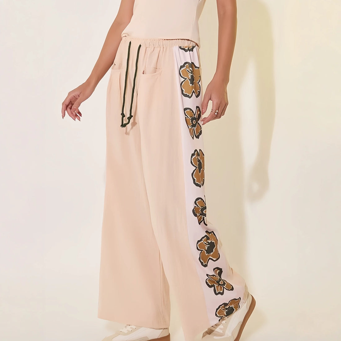 Damen Modische Sommerhose mit Blumenmuster – Avélisse