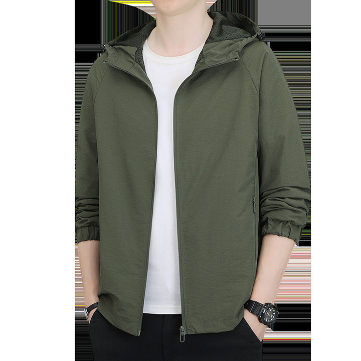 Herren Modische Übergangsjacke mit Kapuze Echo Archiv