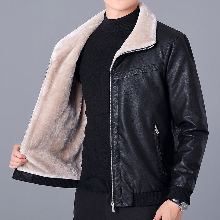 Herren Kunstlederjacke mit Teddyfutter Echo Archiv 1787738674