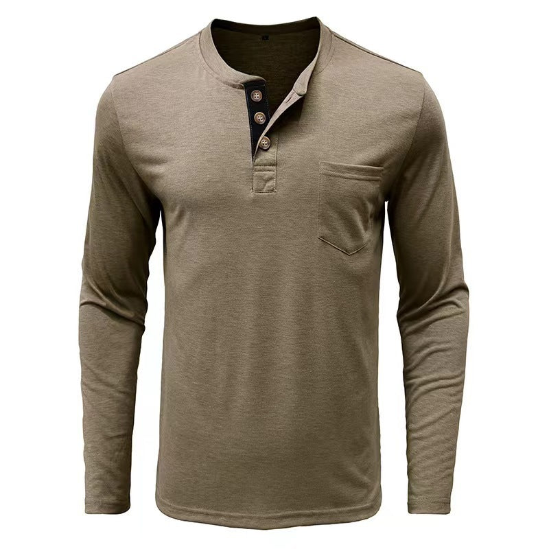 Herren Langarmshirt mit Knopfleiste Echoarchiv