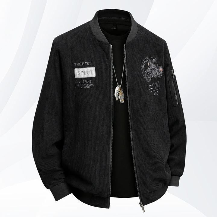 Herren Modische Bomberjacke mit stylischem Motorrad-Design Echo Archiv