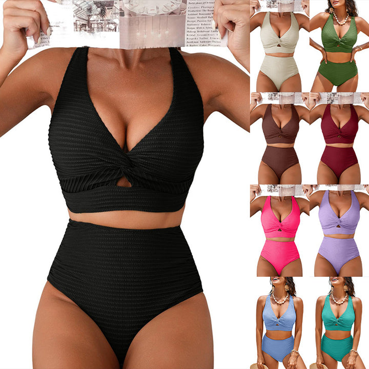 Damen Hochwertiger Badeanzug mit Raffung und Twist-Detail Echo Archiv