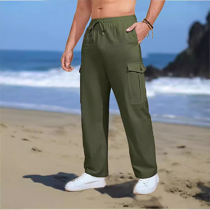 Herren lässige Cargo-Hose mit elastischem Bund und praktischen Seitentaschen Echoarchiv