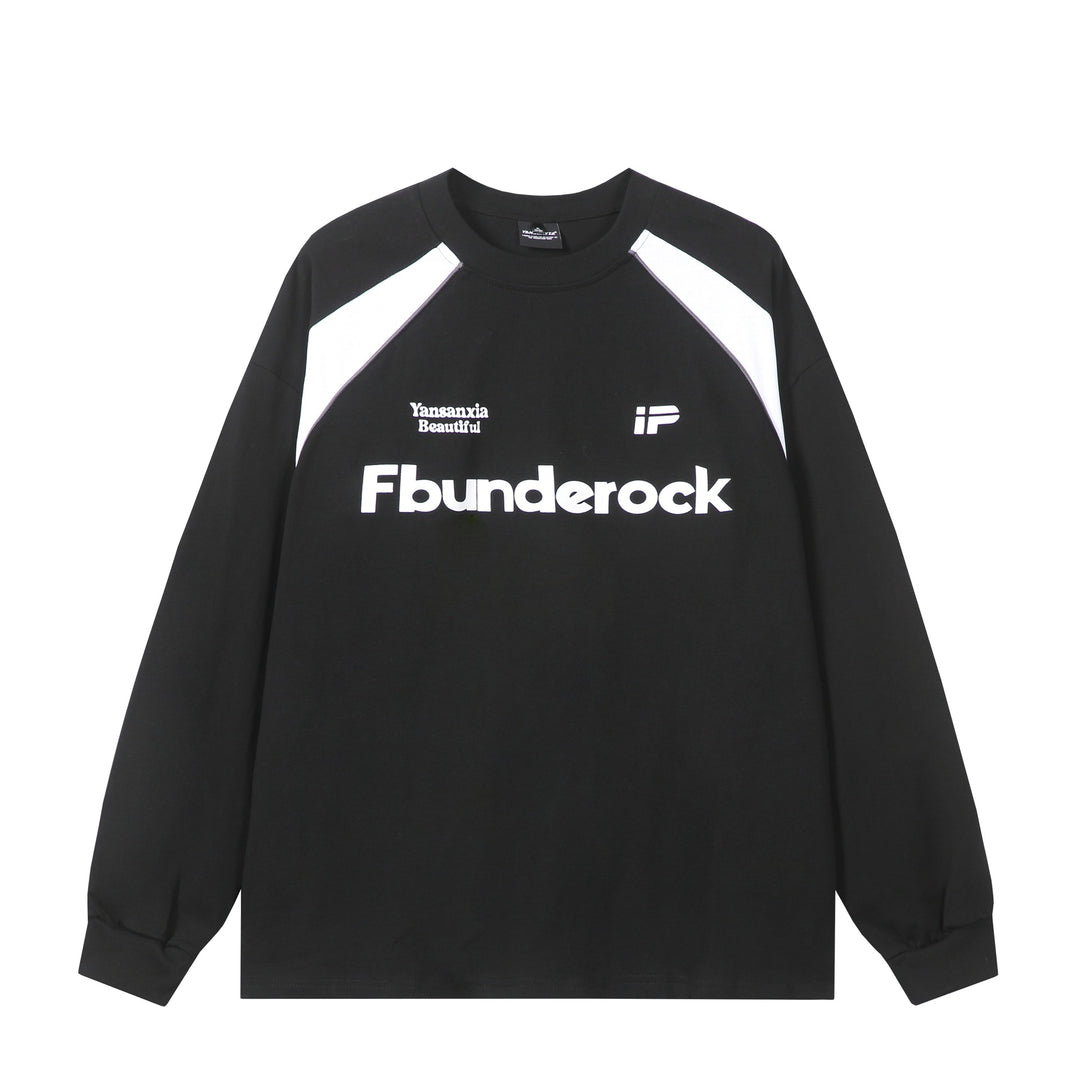Unisex Oversize-Sweatshirt mit Raglan-Kontrasteinsätzen und großflächigem Frontprint Echoarchiv