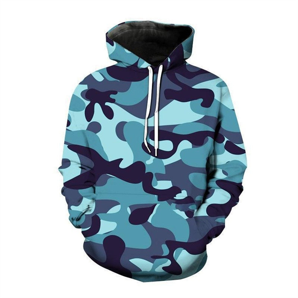 Damen Kapuzenpullover mit modernem Camouflage-Muster Echoarchiv